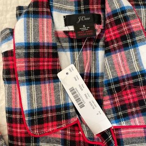 J.Crew full-length flannel pajama set. Size S. NWT